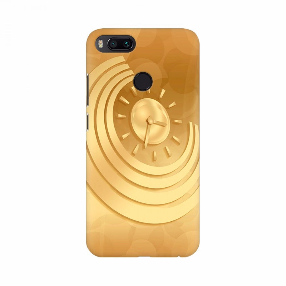 Golden Curve Clock Mobile Case Cover