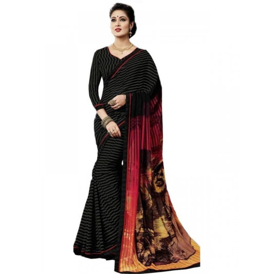 Amfyn Womens Georgette Digital Printed Saree (Multi, 6.25 Mtr)