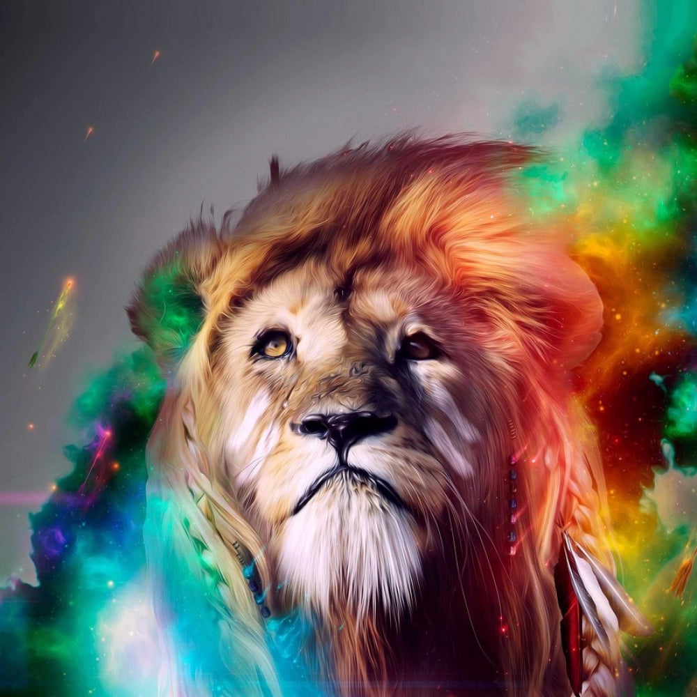 Lion Abstrat Wallpaper Mobile case cover