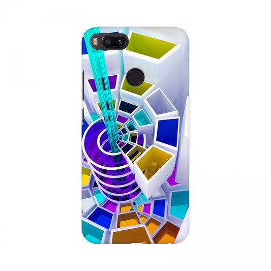 Multicolor 3D Boxes Mobile Case Cover