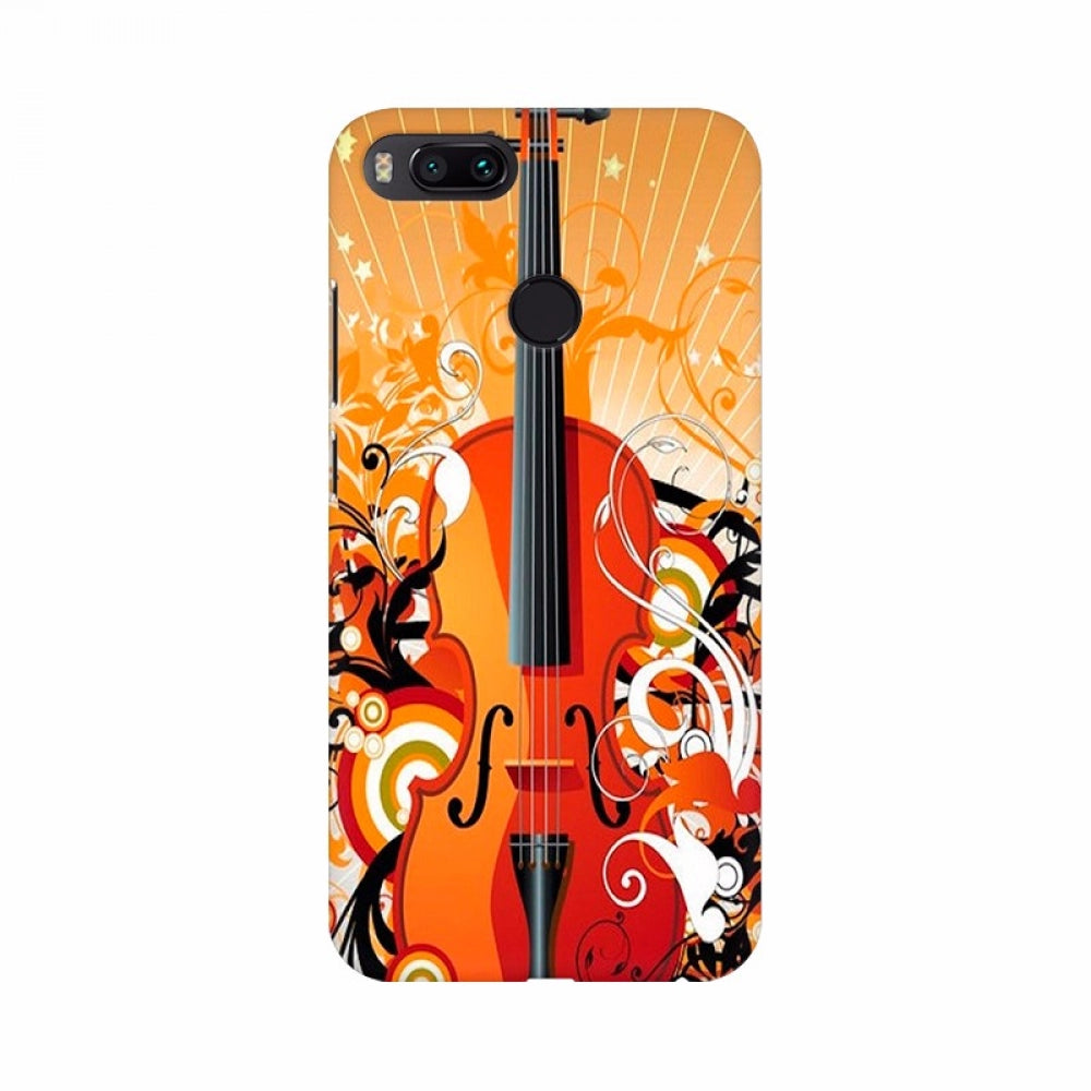 Orange Color Beautiful Guitar Mobile Case Cover