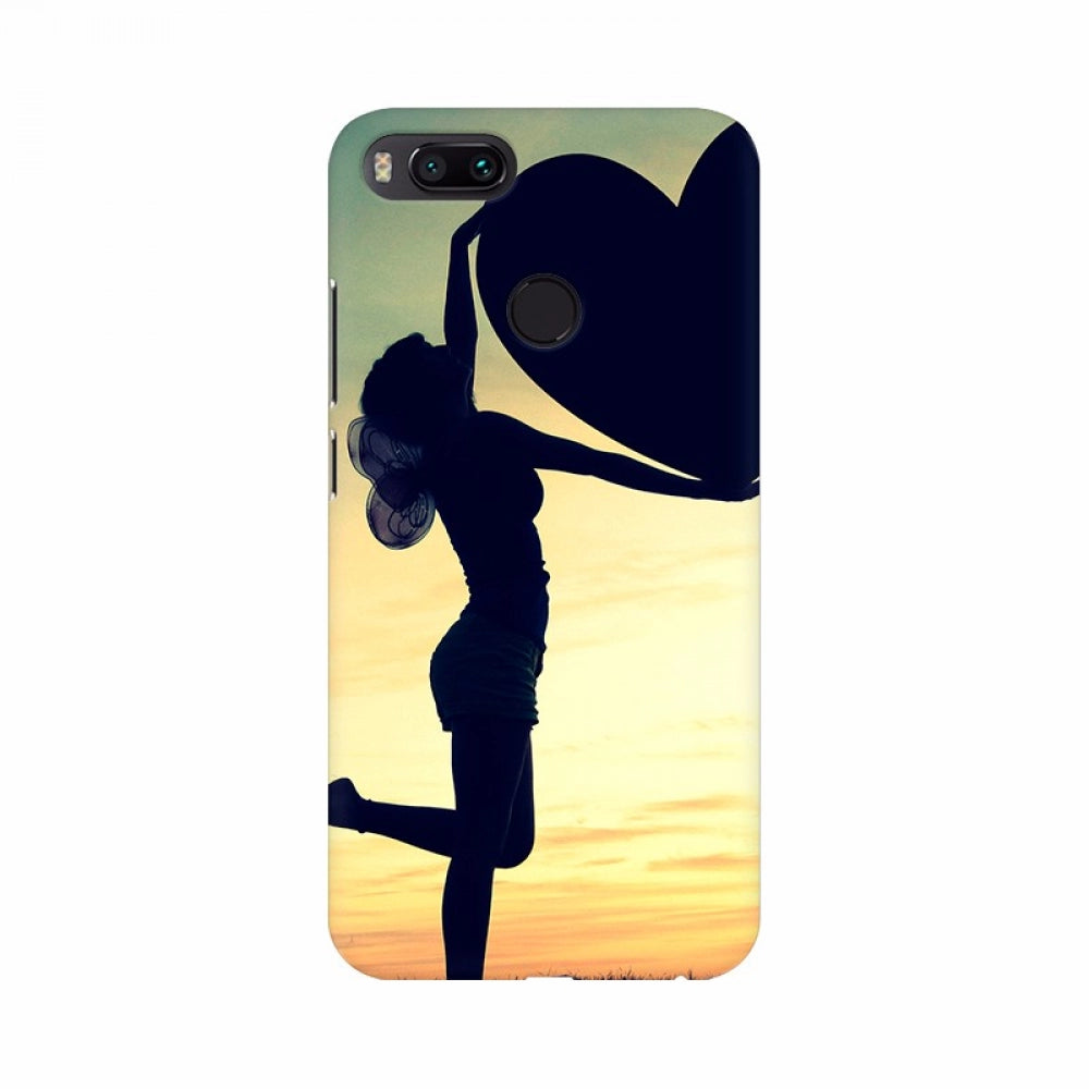 Girl Having a Big heart Mobile Case Cover