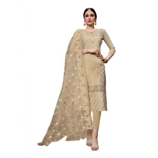 Fashion Women's Cotton Unstitched Salwar-Suit Material With Dupatta (Snadel, 2-2.5mtrs)