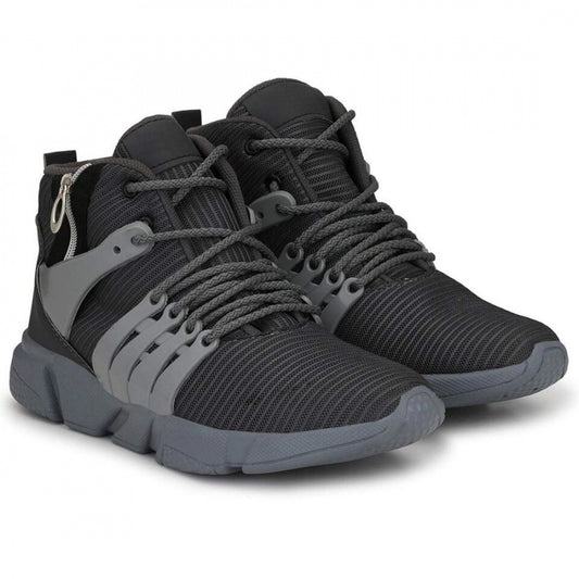Fashion Men Grey,Black Color Mesh Material  Casual Sports Shoes