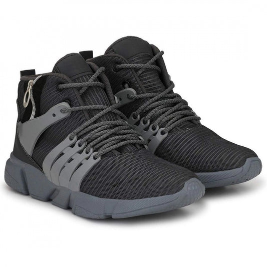 Fashion Men Grey,Black Color Mesh Material Casual Sports Shoes