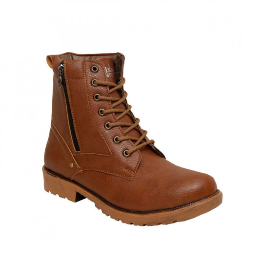 Fashion Men Tan Brown Color Synthetic Material Casual Long Boots