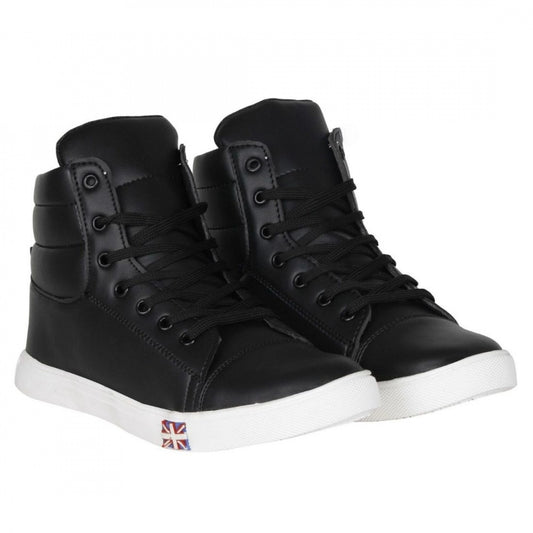 Fashion Men Black Color Synthetic Material  Casual Sneakers