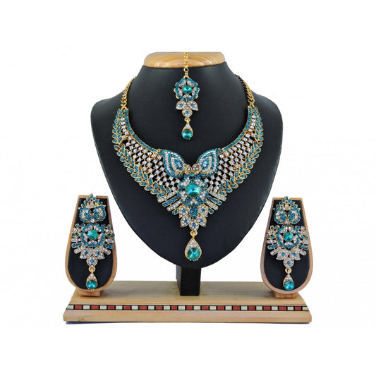 Amfyn Women's Alloy Necklace set (Turquoise)