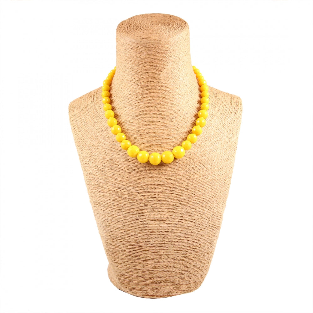 Stylish Yellow Colour Onyx Stone Necklace