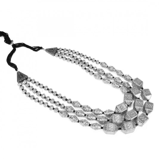 Afghani Designer Turkish Style Vintage Silver Oxidised Necklace