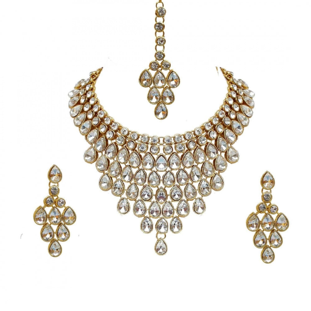 Traditional Designer Gold Plated Kundan Necklace Set