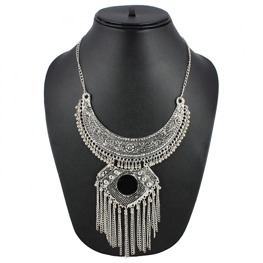 Afghani Designer Turkish Style Vintage Oxidized German Silver Tribal Necklace Pandent Antique Jewellery