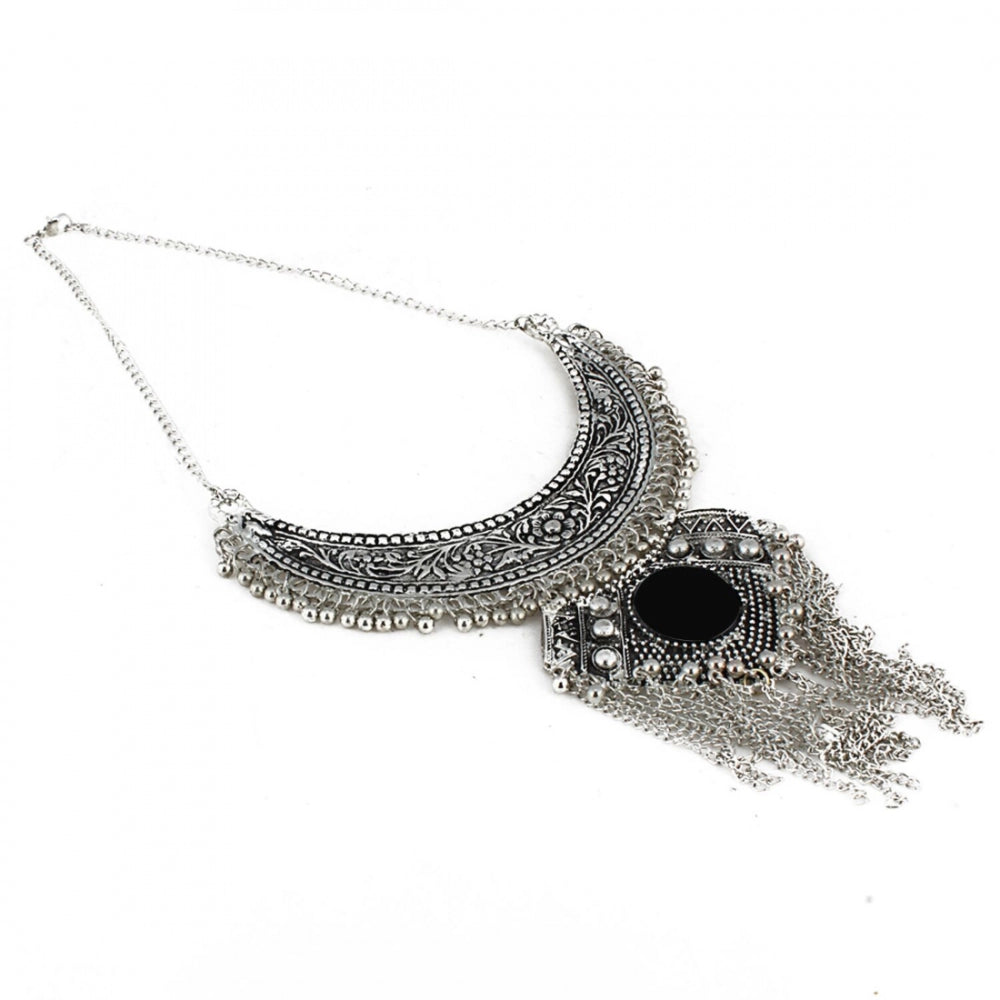 Afghani Designer Turkish Style Vintage Oxidized German Silver Tribal Necklace Pandent Antique Jewellery