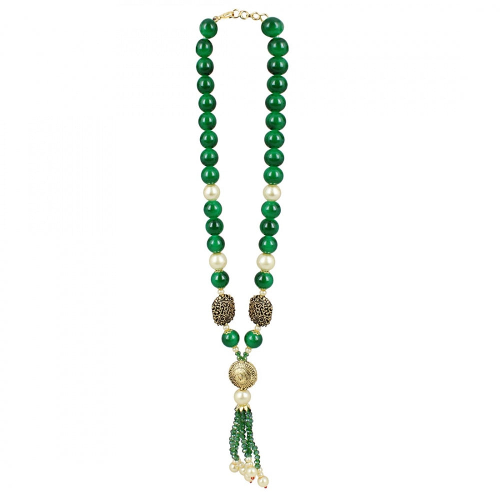 Designer Handmade Green Beads Traditional Necklace