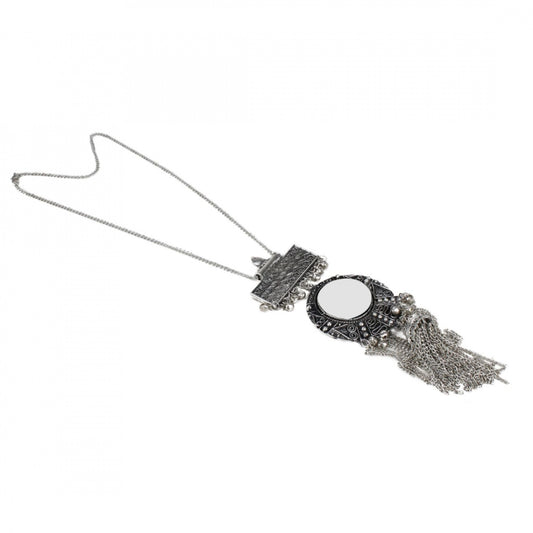 Afghani Designer Turkish Style Oxidised German Silver Chandbali Necklace Pandent Jewellery