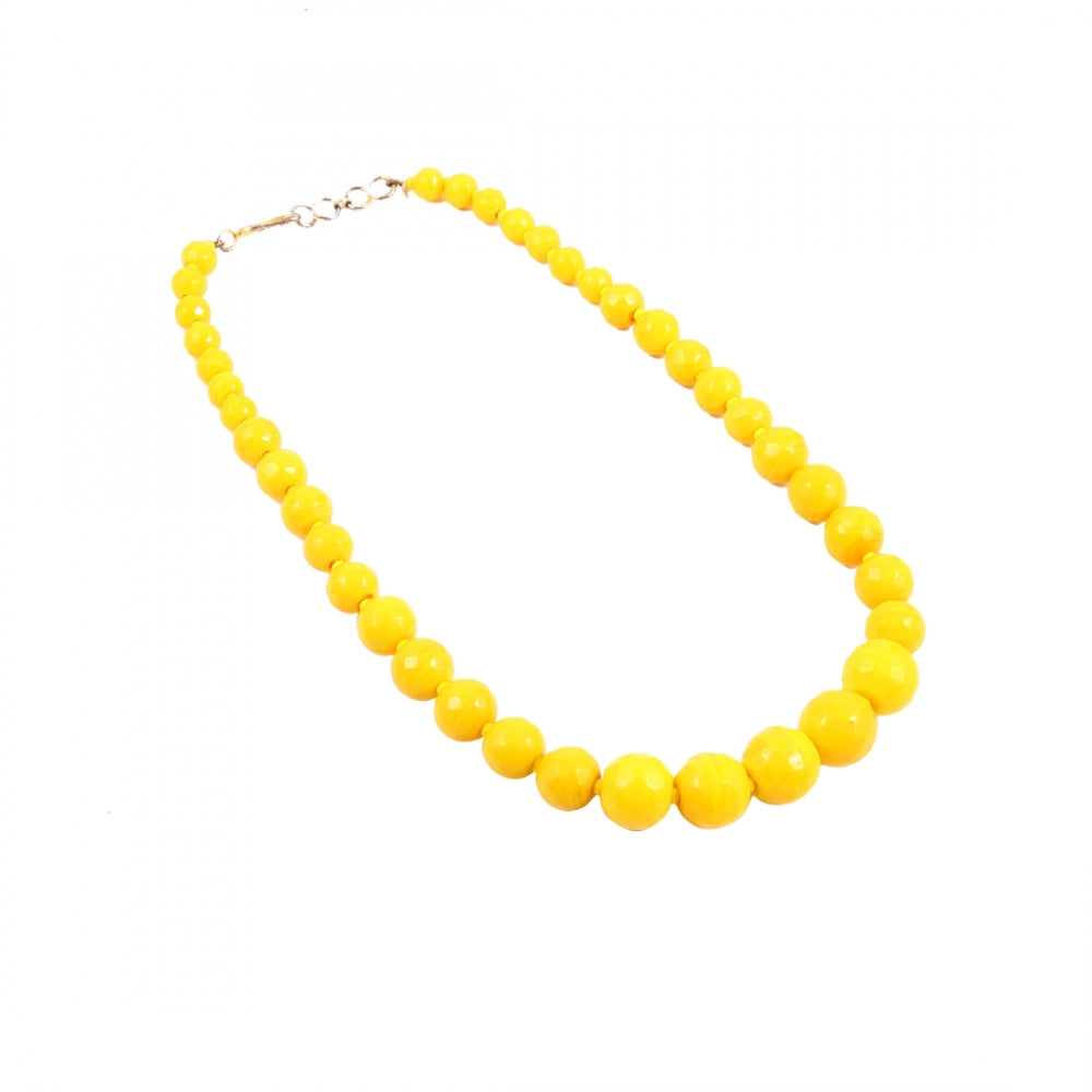 Stylish Yellow Colour Onyx Stone Necklace