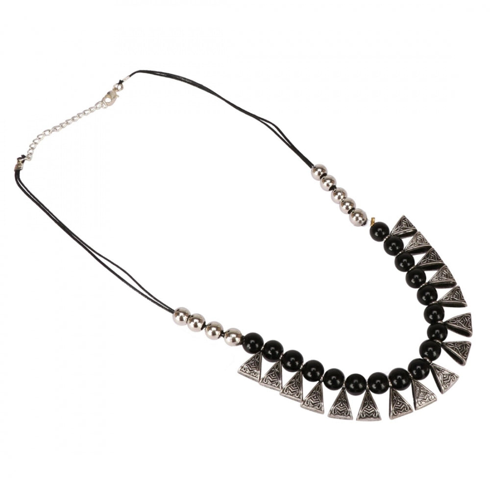 Afghani Designer Turkish Style Vintage Silver Oxidised Necklace