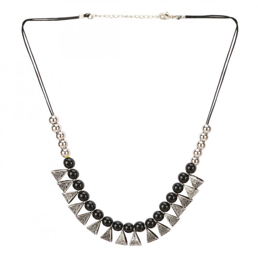 Afghani Designer Turkish Style Vintage Silver Oxidised Necklace