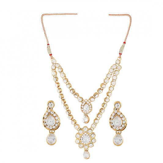 Traditional Gold Plated Kundan Necklace Set