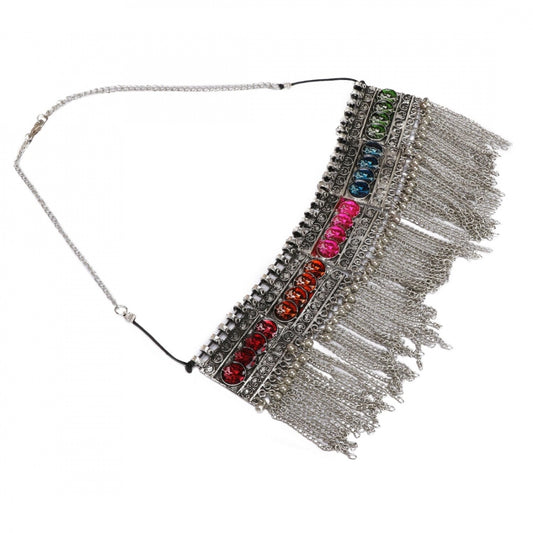 Stylish Boho Afgani Turkish Silver Necklace