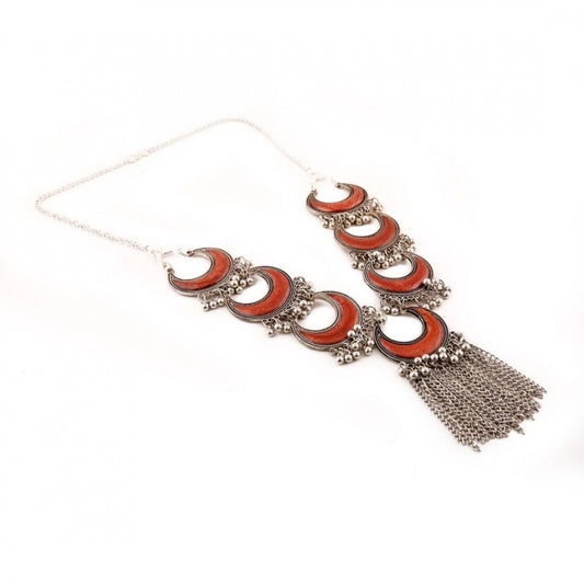 Afghani Tribal Antique Boho Oxidised Silver Necklace