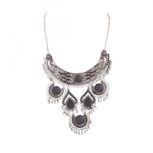 Afghani Tribal Antique Boho Oxidised Silver Necklace