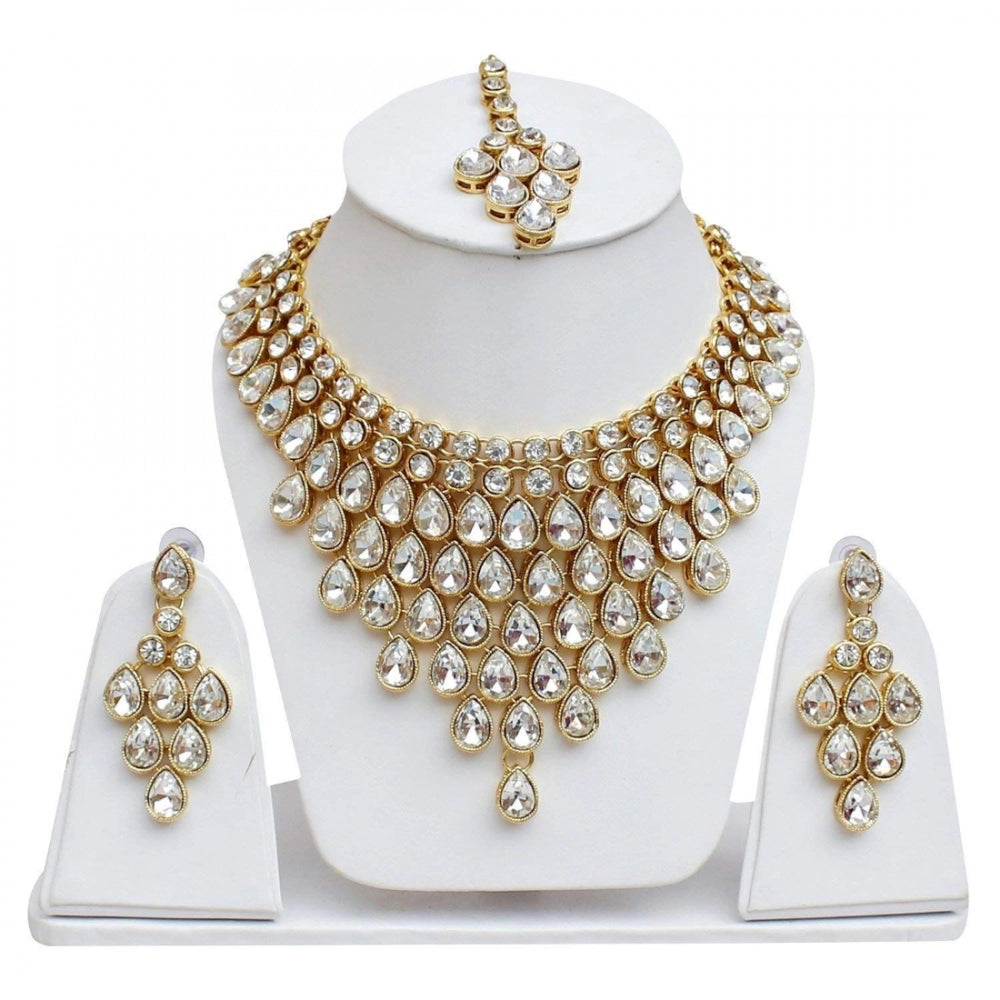 Traditional Designer Gold Plated Kundan Necklace Set