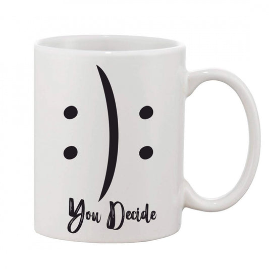 Amfyn Printed Ceramic Coffee Mug - 1 Pieces, White, 11oz