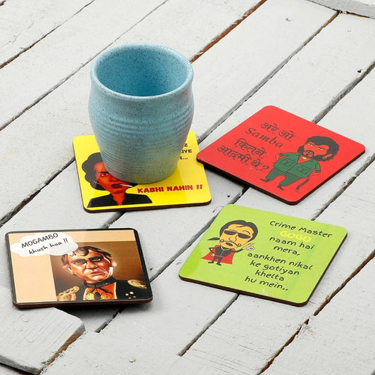 Wooden Coasters for Tea Coffee (Set of 4)