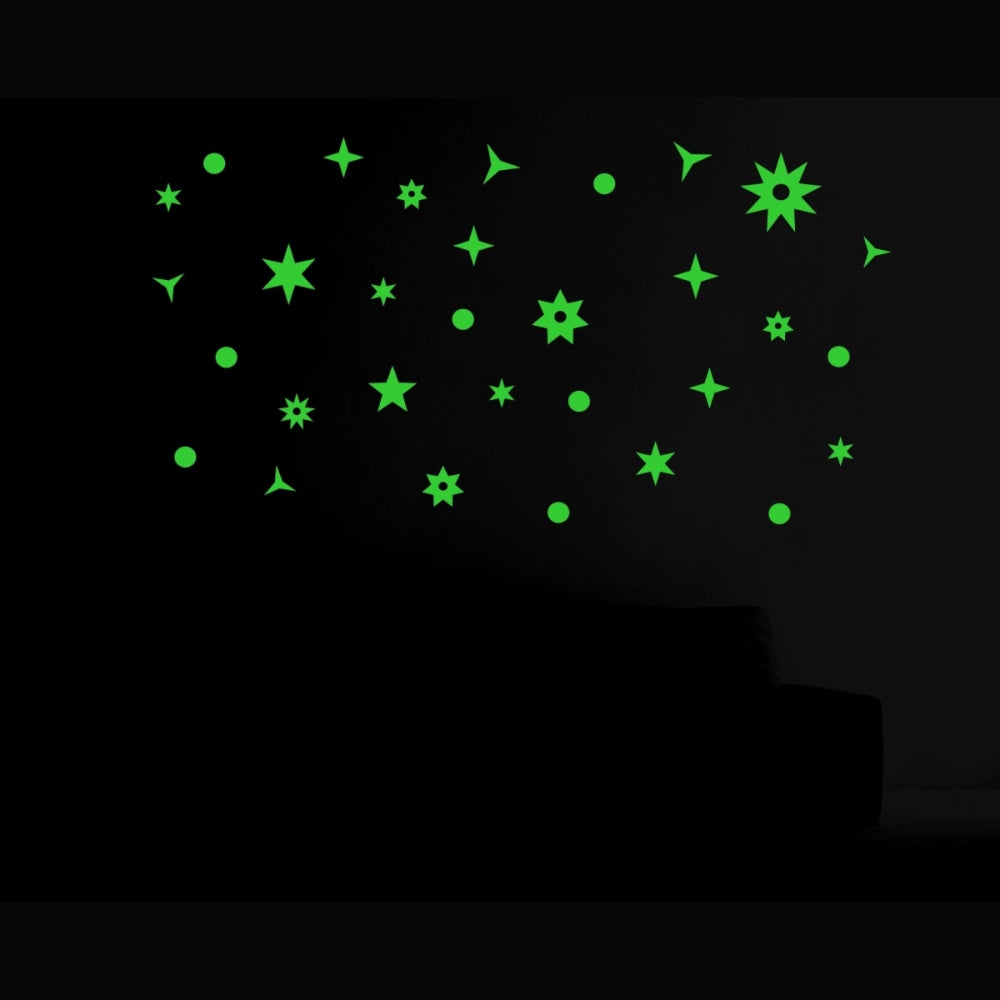 Amfyn Green Galaxy Of Stars Radium Wall Sticker