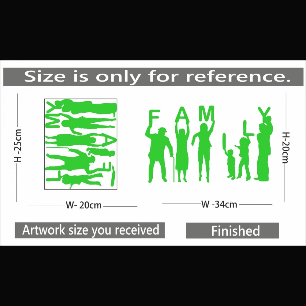 Amfyn Green Family Radium Wall Sticker