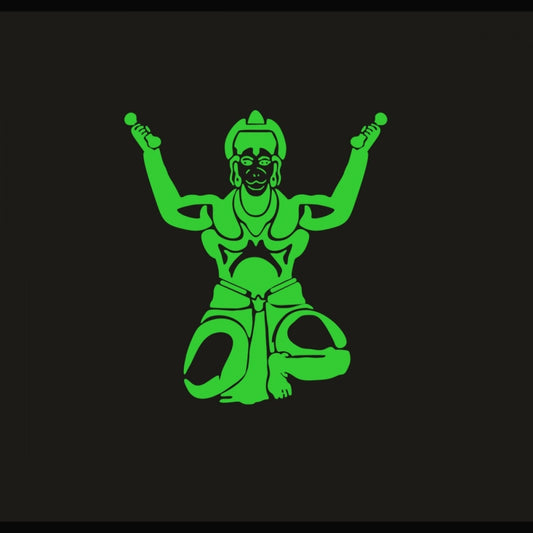 Amfyn Green Hanuman Ji Radium Wall Sticker