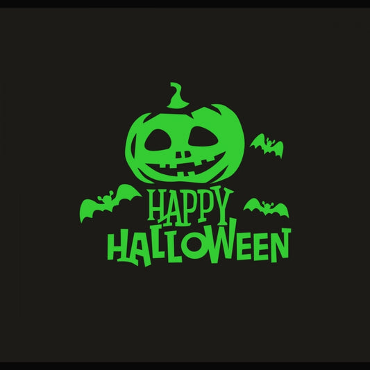 Amfyn Green Happy Halloween Radium Wall Sticker