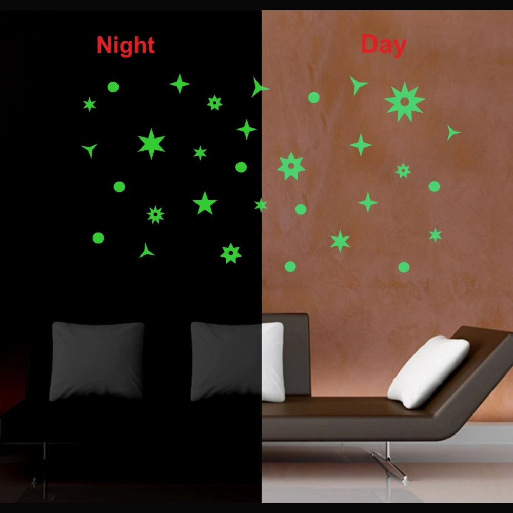 Amfyn Green Galaxy Of Stars Radium Wall Sticker