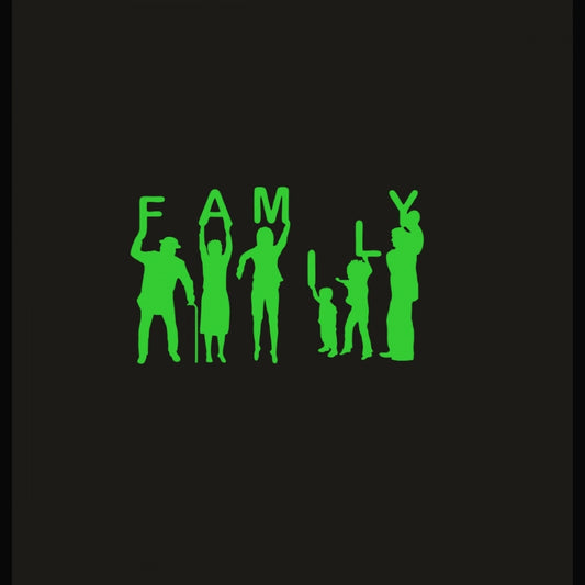 Amfyn Green Family Radium Wall Sticker