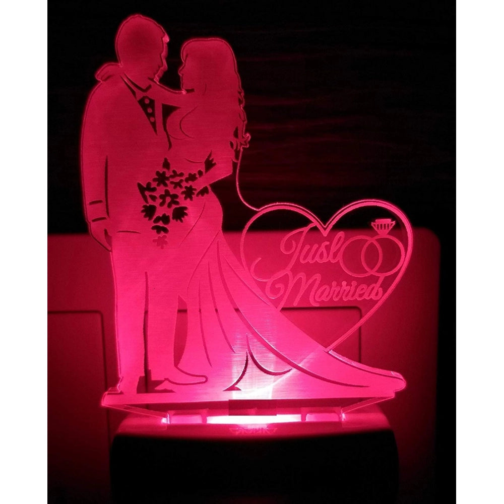 Fashion Just Married Couple AC Adapter Night Lamp