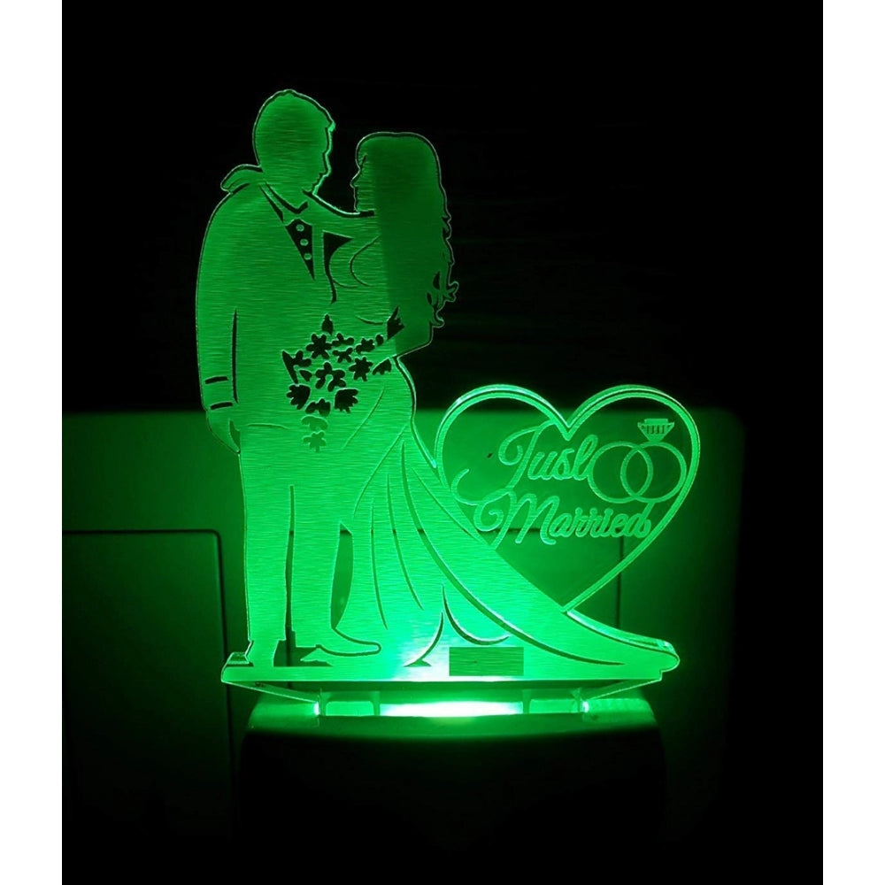 Fashion Just Married Couple AC Adapter Night Lamp