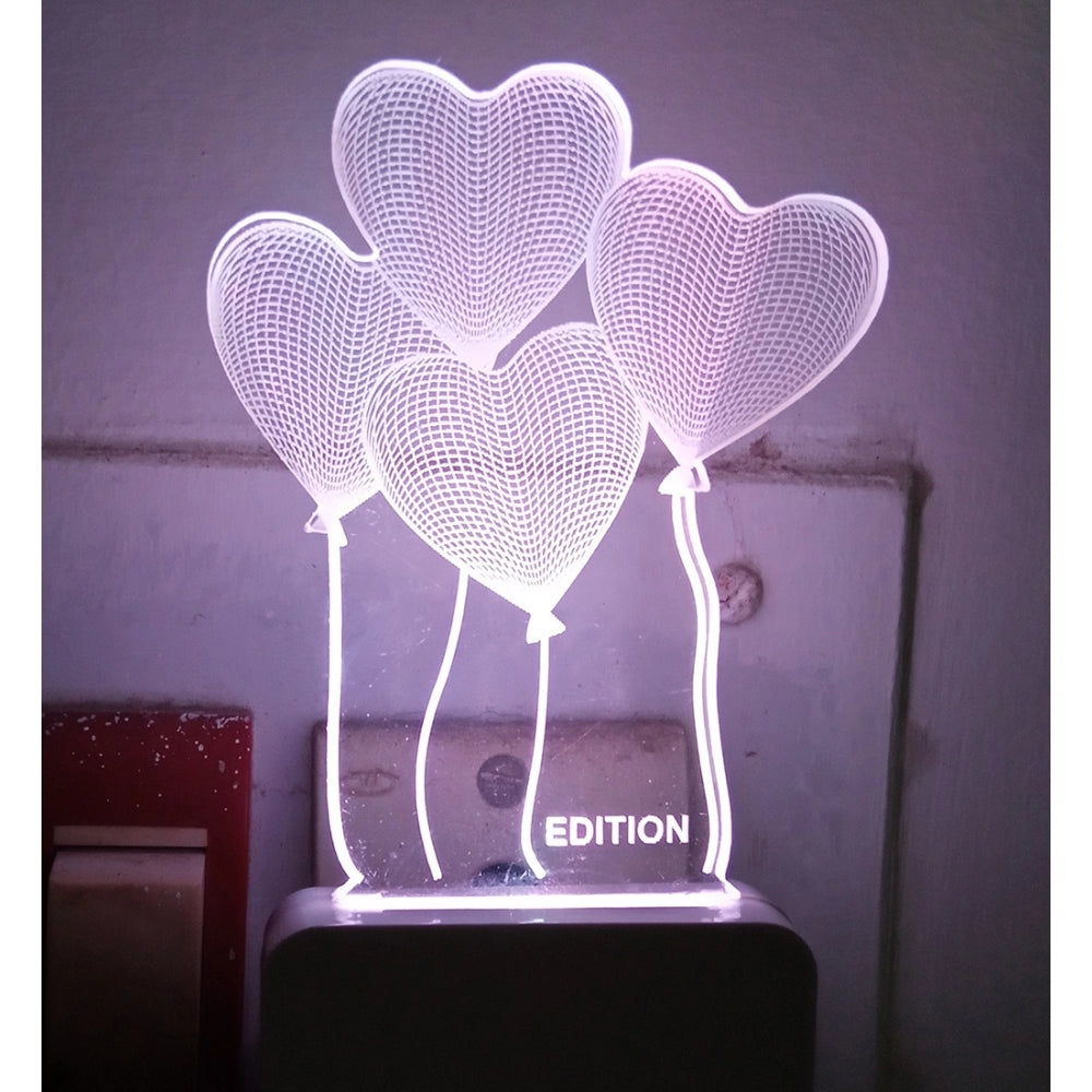 Amfyn Heart Balloons AC Adapter Night Lamp