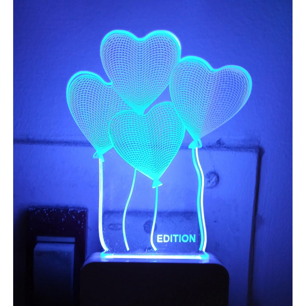 Amfyn Heart Balloons AC Adapter Night Lamp