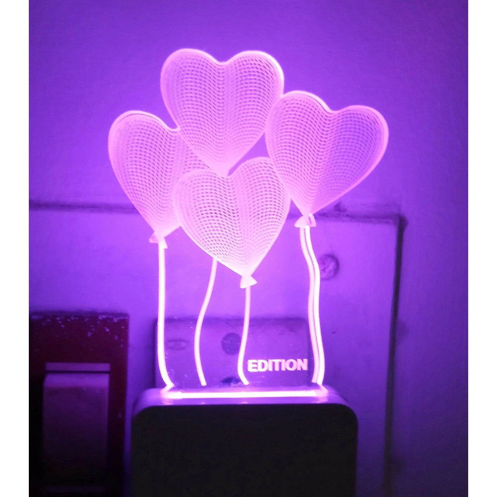 Amfyn Heart Balloons AC Adapter Night Lamp