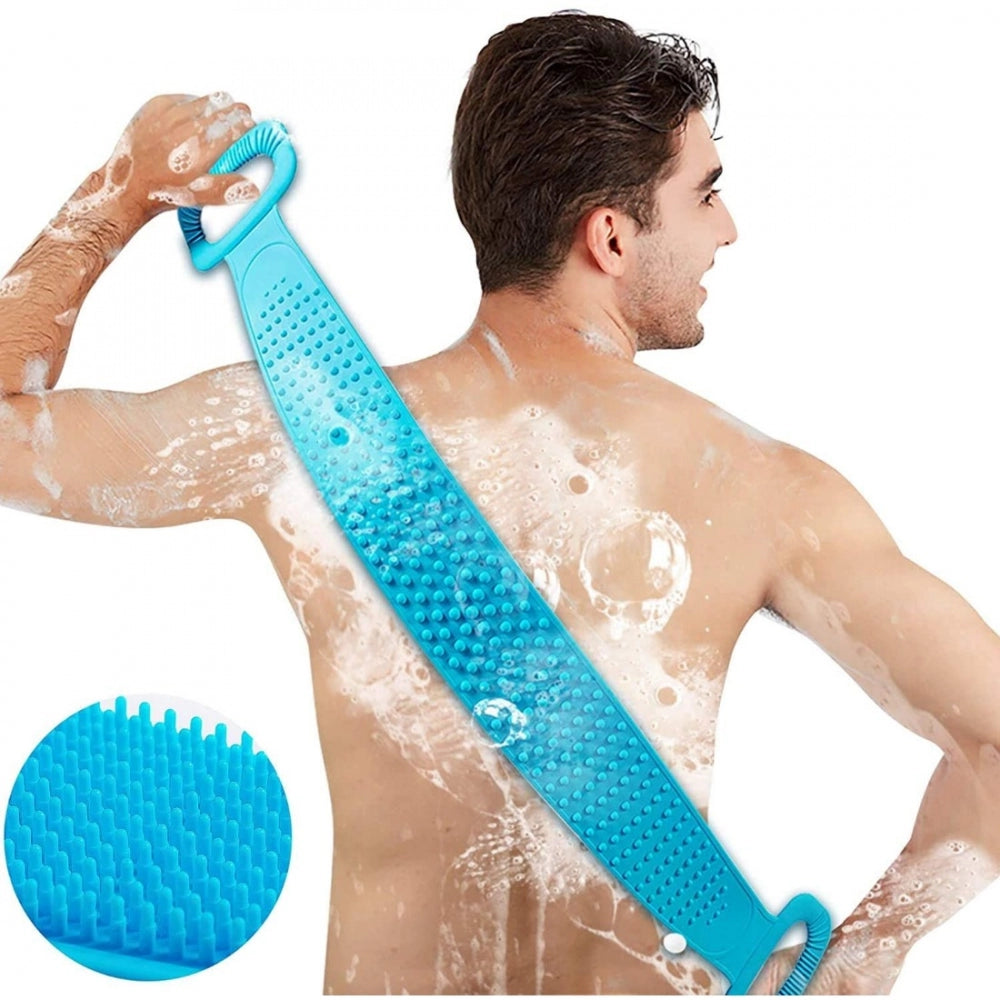 Amfyn Pack Of_2 Silicone Body Scrubber Belt (Color: Assorted)