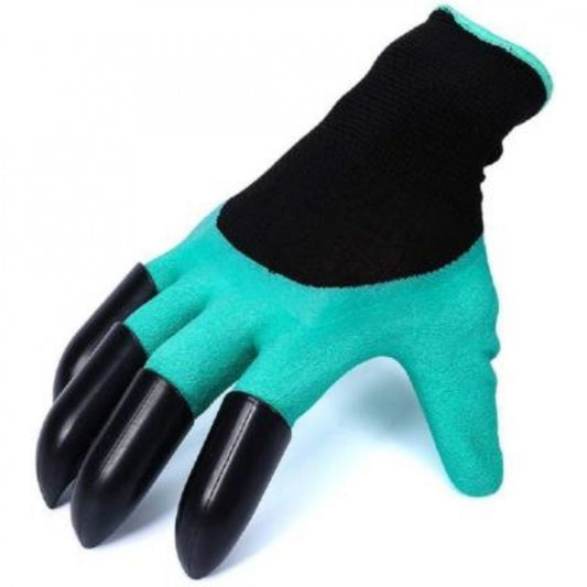 Amfyn Pack Of_2 Heavy Duty Garden Farming Gloves Washable With Right Hand Fingertips Claws (Color: Assorted)