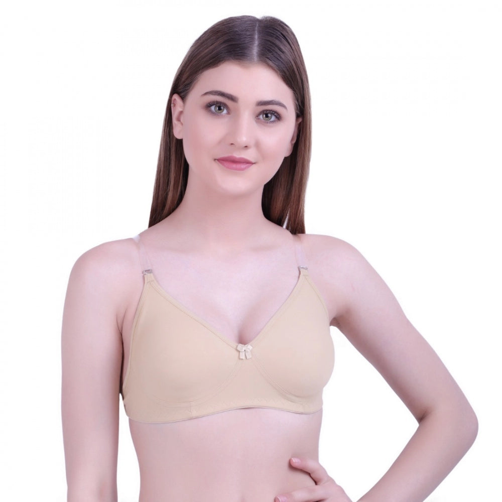 Amfyn Women's Cotton Bra (Material: Cotton, (Color: Skin)