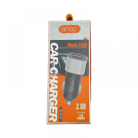 Amfyn Amac Dual Usb Car Charger 2.8A (Color: Assorted)