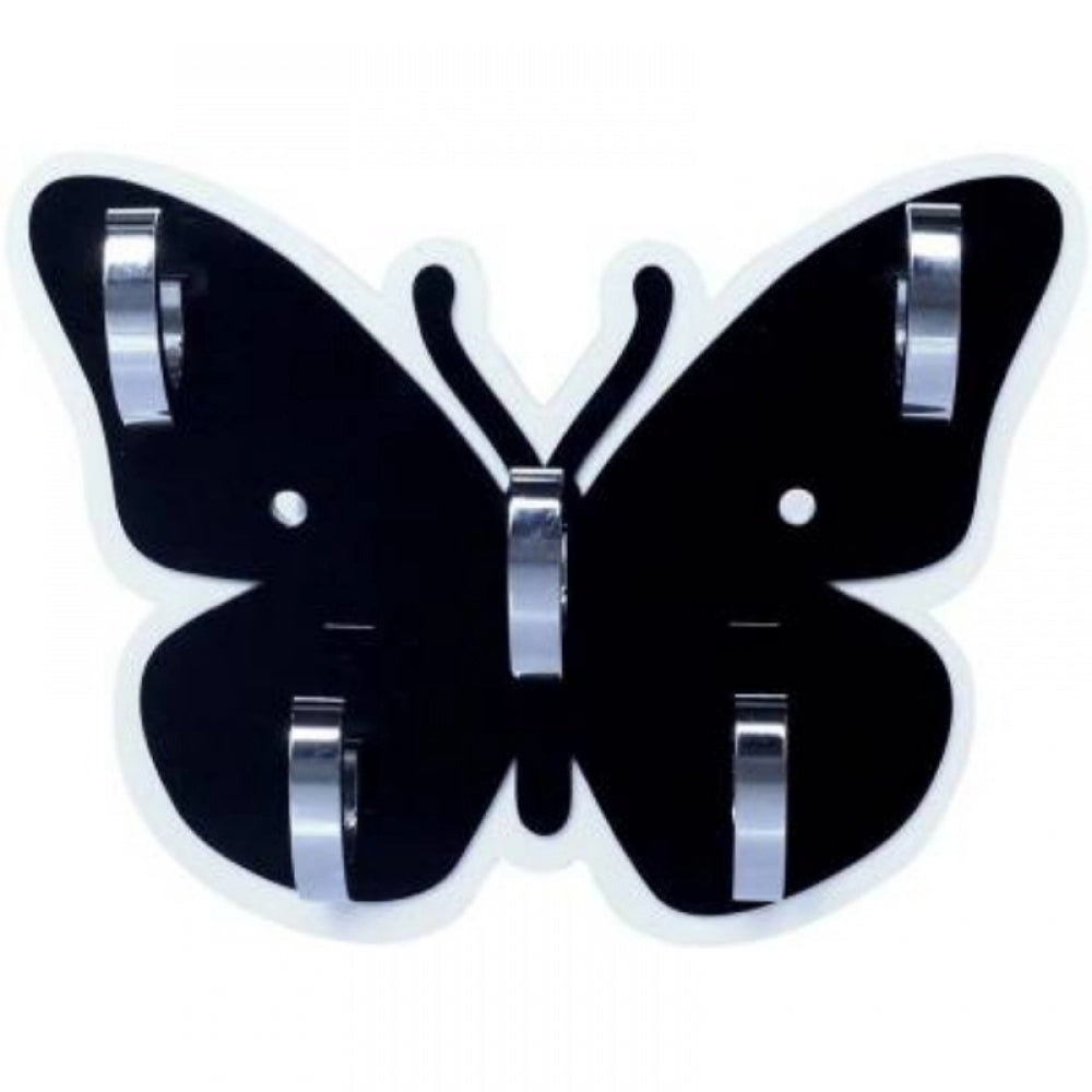 Amfyn Butterfly Hook Key Holder with 5 Hanging Key Hook (Color: Assorted)