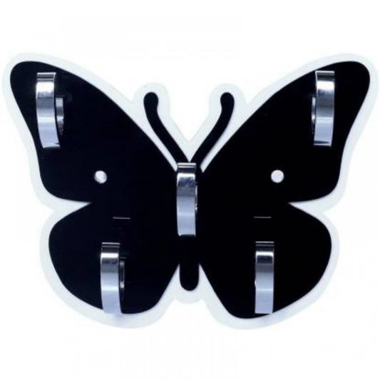 Amfyn Butterfly Hook Key Holder with 5 Hanging Key Hook (Color: Assorted)