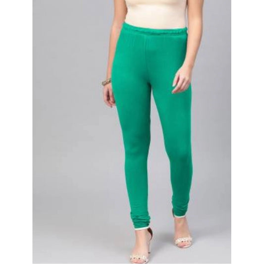 Fashion Women's Cotton Leggings (Color:Sea  Green)