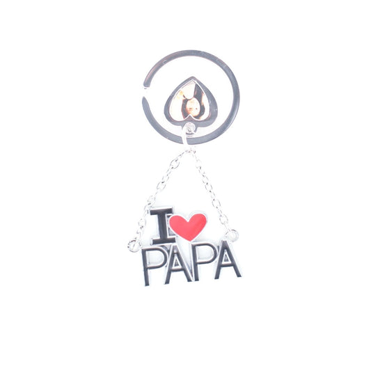 Amfyn I Love Papa with heartin keychain (Color: Assorted)