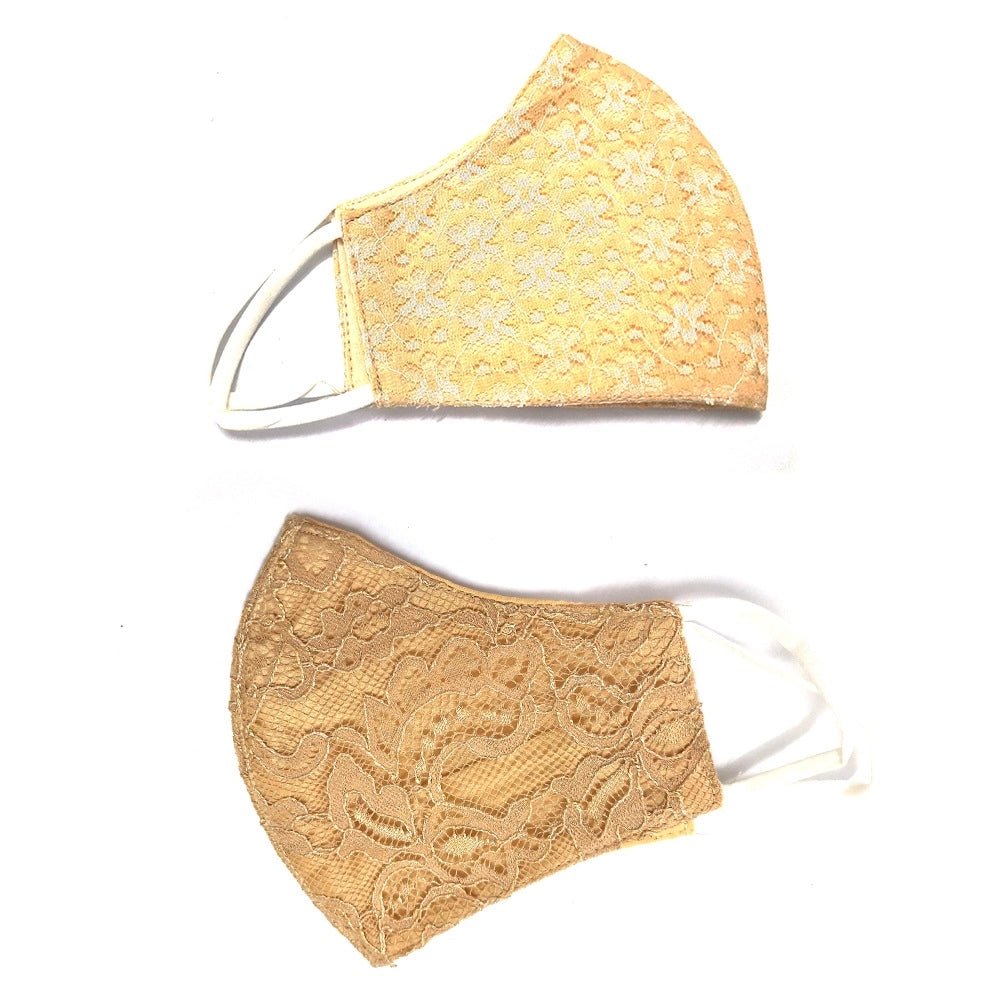 Pack of 2_Amfyn Golden Cotton Mask (Color: Assorted)