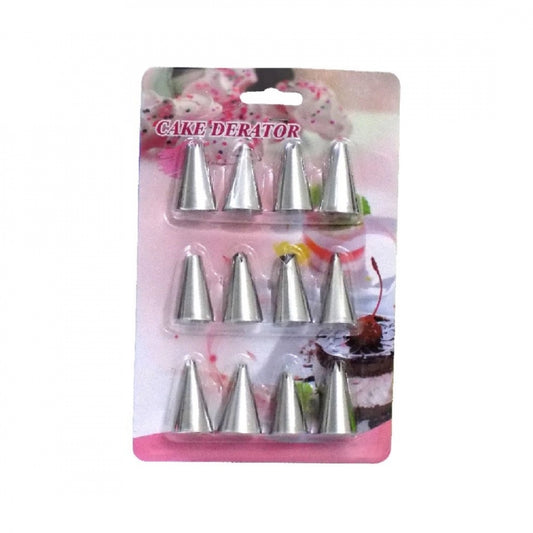 Amfyn Pack Of 2_(12 Pieces Set)_Cake Decorating Nozzle (Color: Assorted)